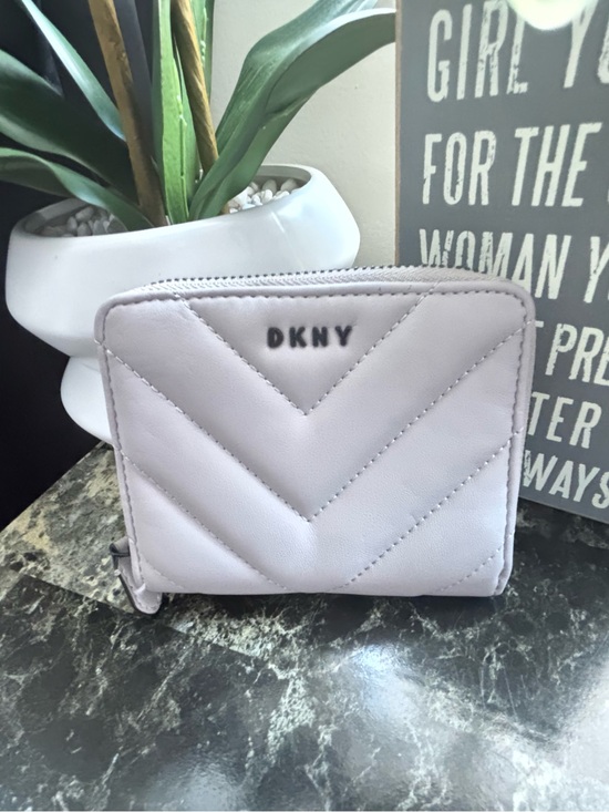 Dkny Handbags - DKNY Quilted Chevron Zip Wallet